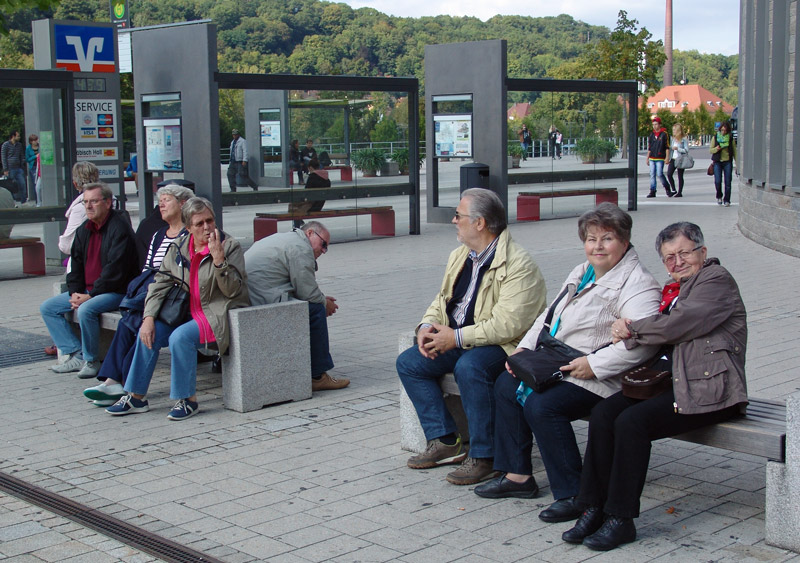 Am Busbahnhof in Schwbisch Hall